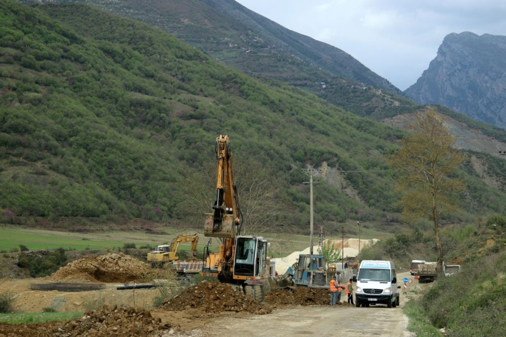 roads of Albania4 construction works