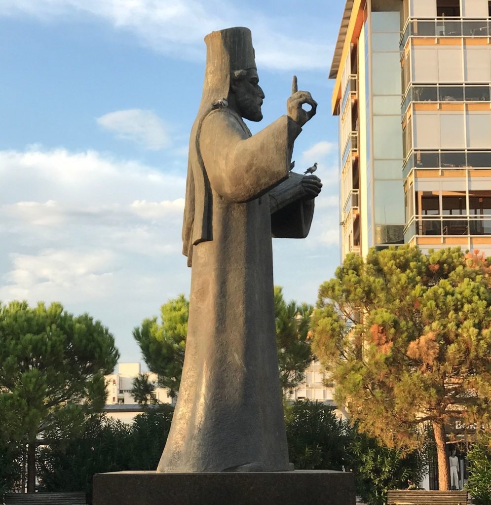 Sv Petar Cetinjski statue Podgorica