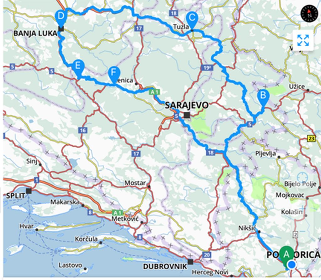 route Bosnia