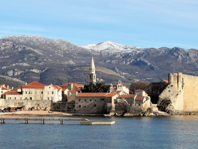 Budva old town panorama