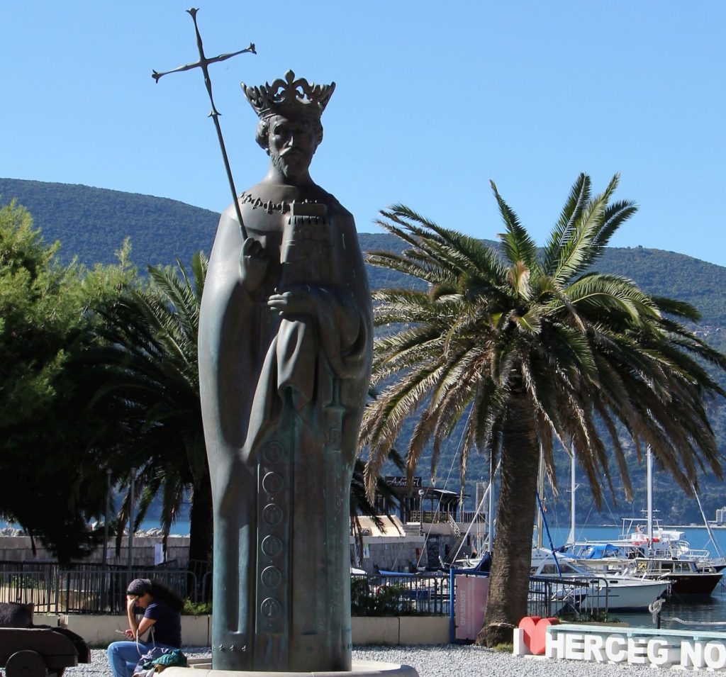 King Tvrtko statue Herceg Novi